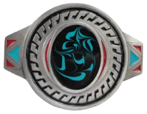 Aztec Round Design Belt Buckle