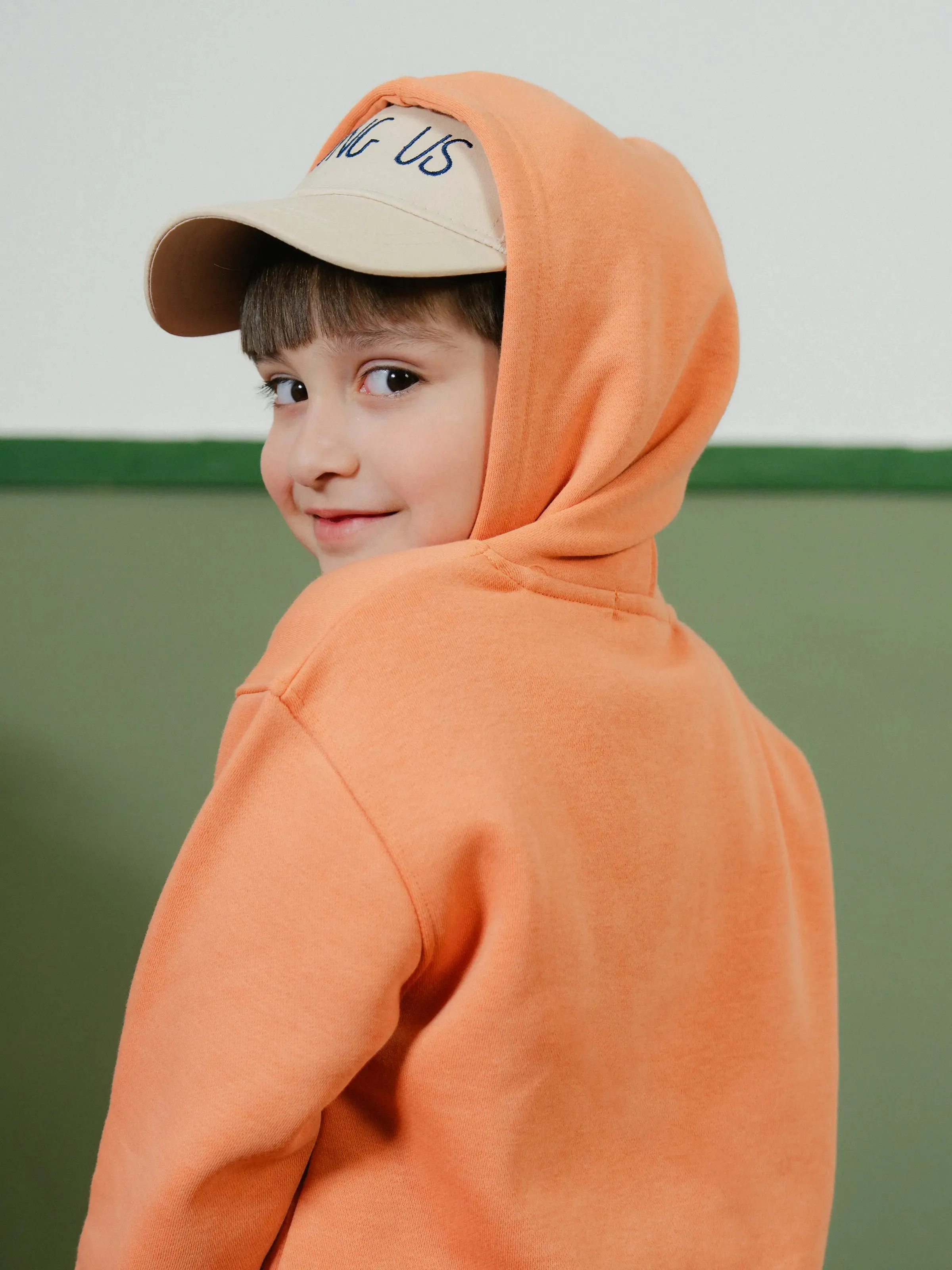 Boy's Light Orange Hoodie - EBTH24-013