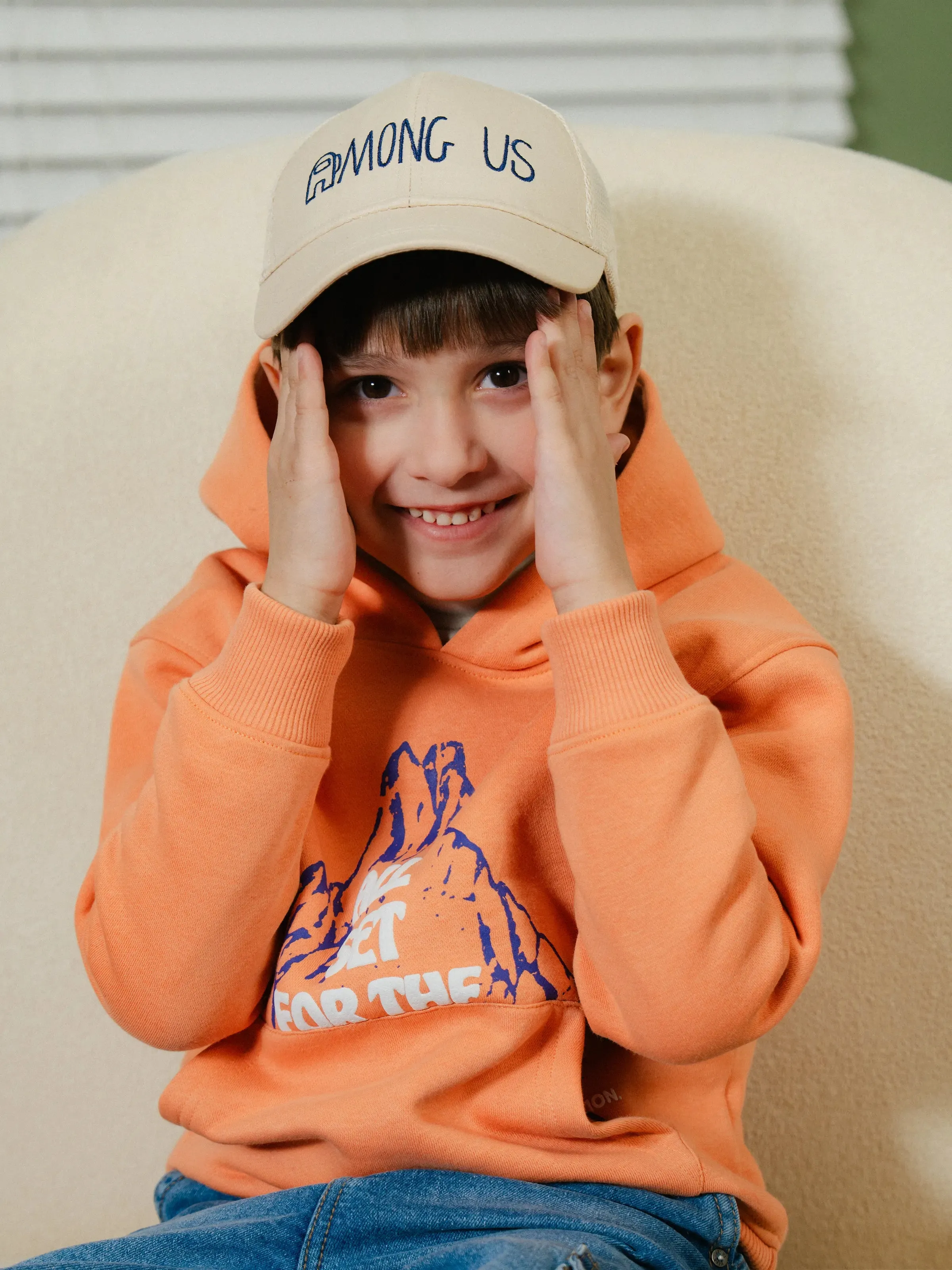Boy's Light Orange Hoodie - EBTH24-013