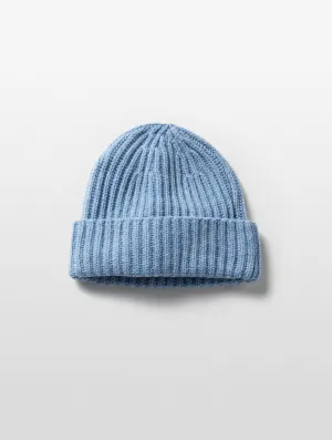 Cashmere Hat - Light Blue Heather