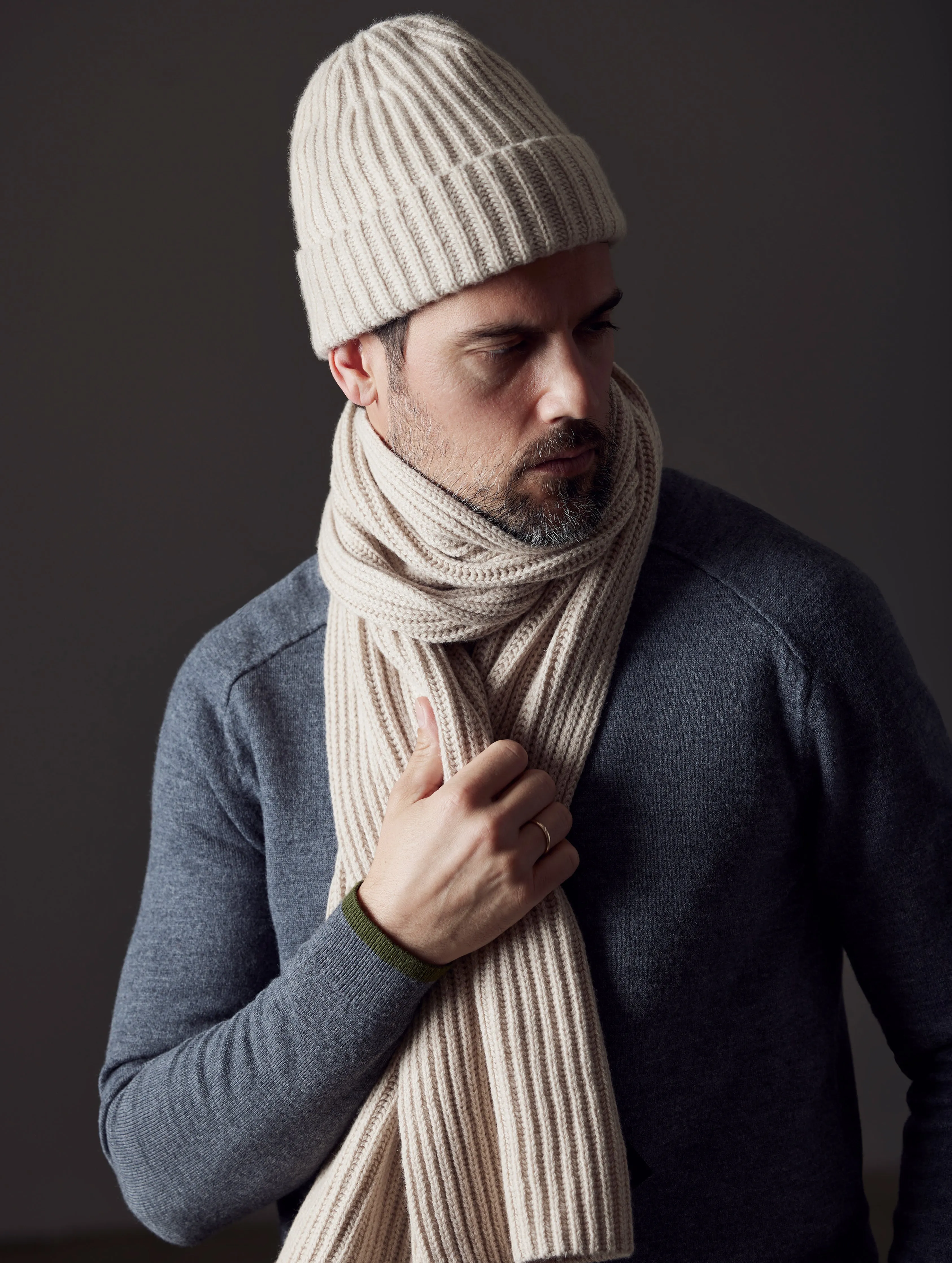 Cashmere Hat - Oatmeal Heather