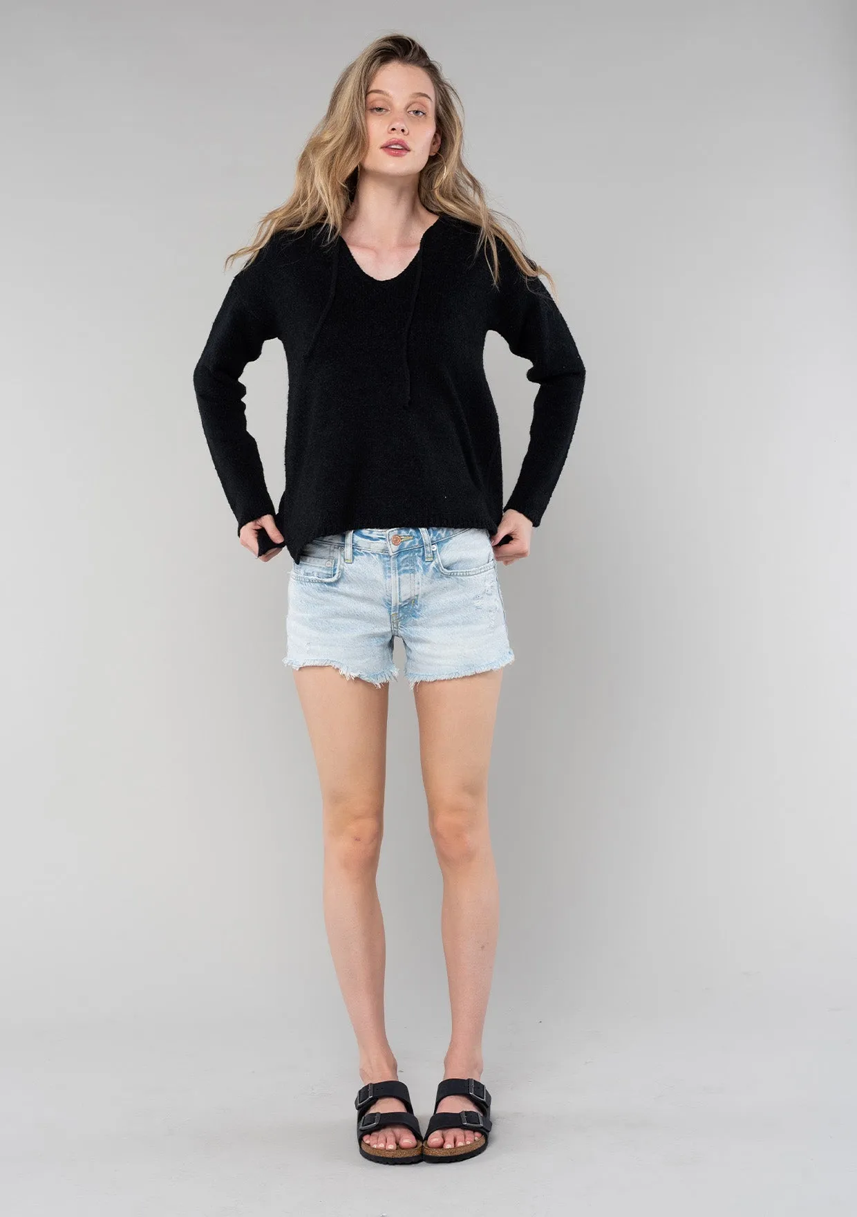 Cropped Casual Long Sleeve Pullover Hoodie