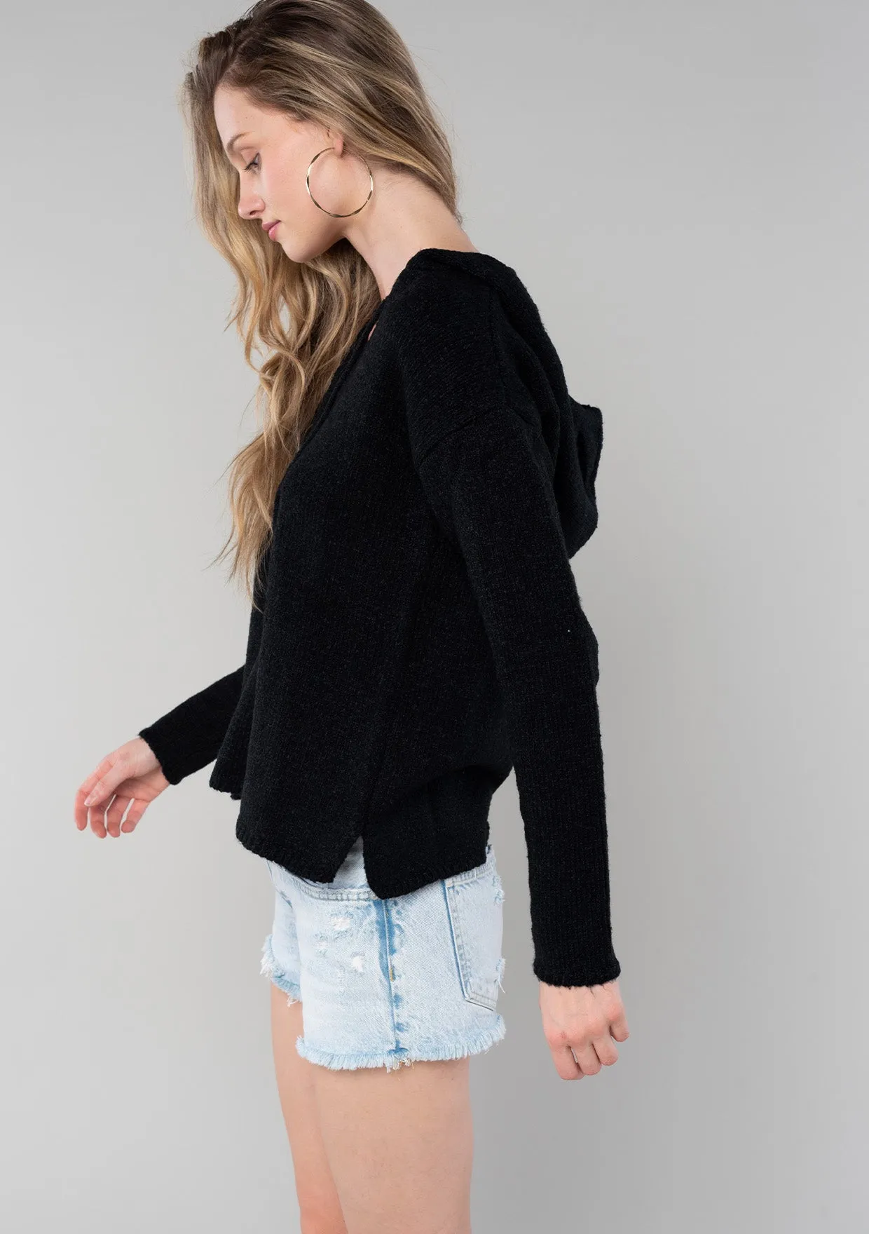 Cropped Casual Long Sleeve Pullover Hoodie