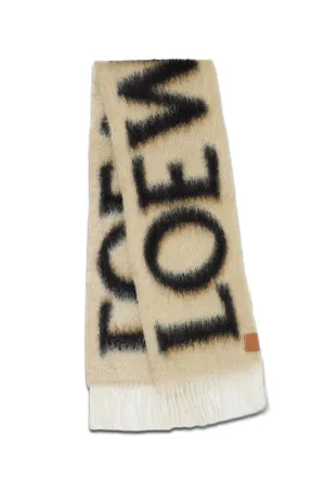 Fringed Printed Knitted Scarf