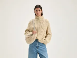 Gap funnel-neck sweater (242 / W / OATMEAL)