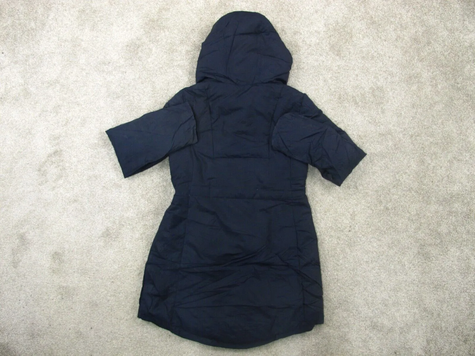Gap Womens Insulated Hooded Coat Full Zip Up Long Sleeve Pocket Blue Size Small