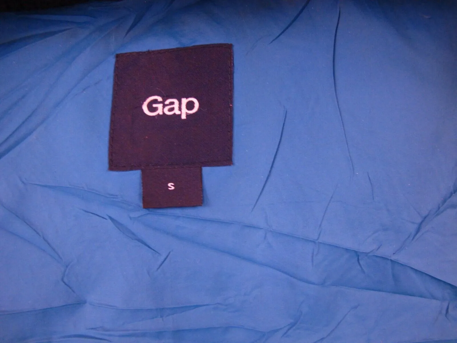 Gap Womens Insulated Hooded Coat Full Zip Up Long Sleeve Pocket Blue Size Small