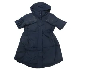Gap Womens Insulated Hooded Coat Full Zip Up Long Sleeve Pocket Blue Size Small