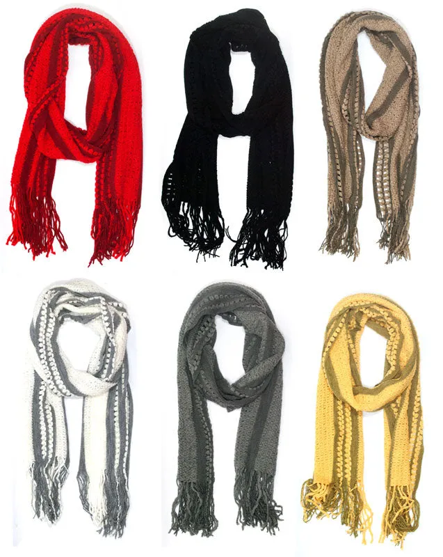 Ladies Winter Warm Knitted Scarf Wholesale