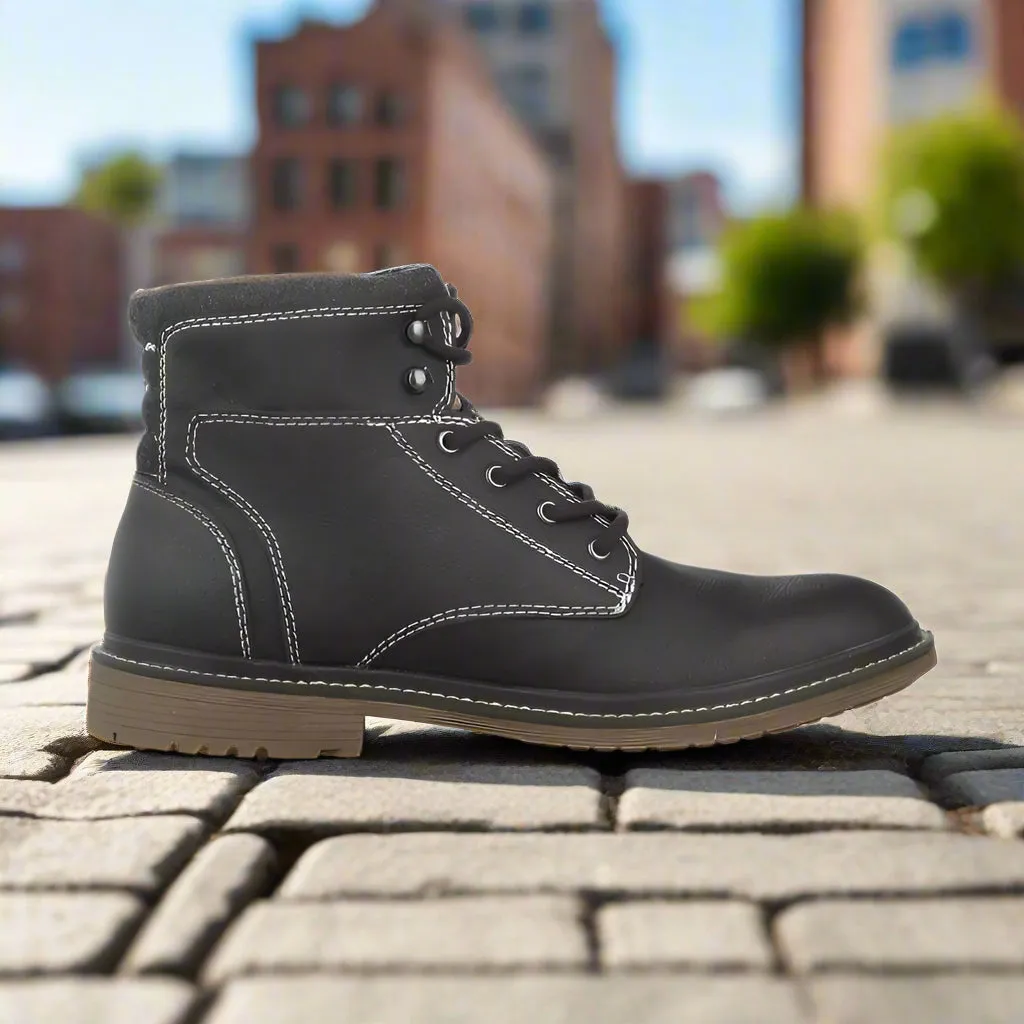 Livergy Men's Leather Boots - Brown (Size UK 8 / EU 42 / US 9)