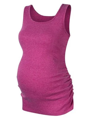 Maternity Casual Comfortable Solid Color Sleeveless T-shirt