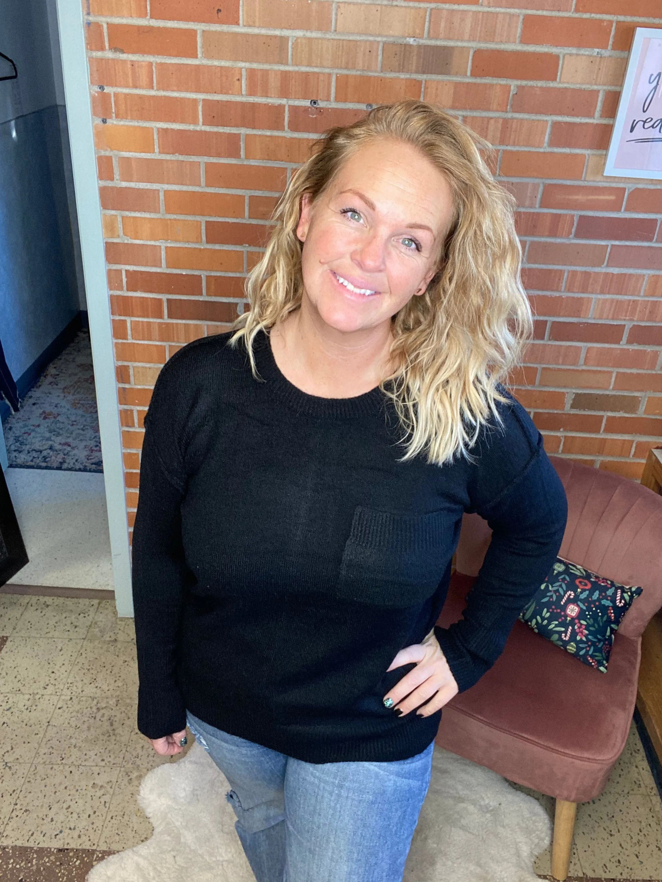 Pick Me Black Sweater