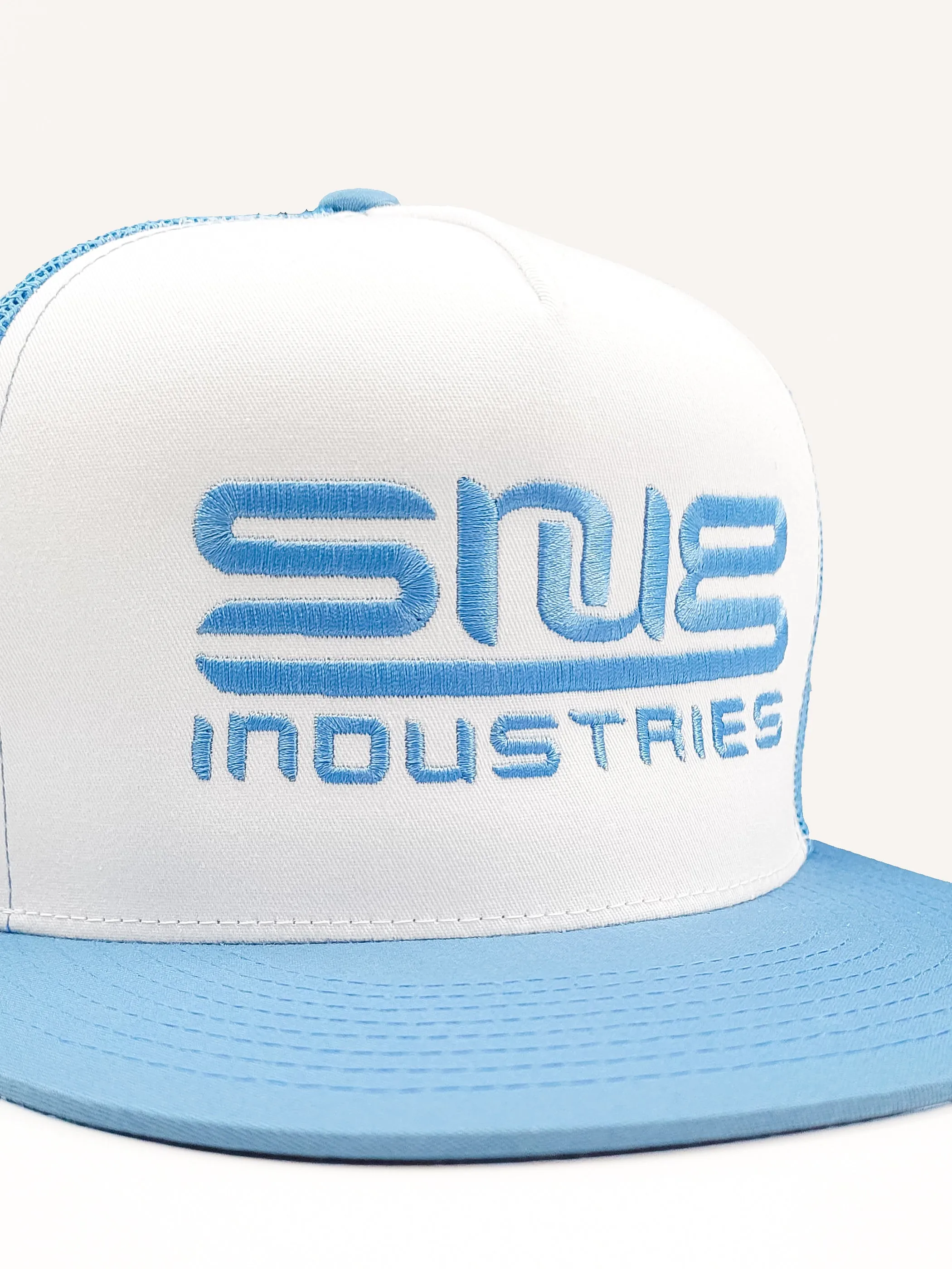 Snug - Industries - Blue Flat Brimmed Trucker Hat