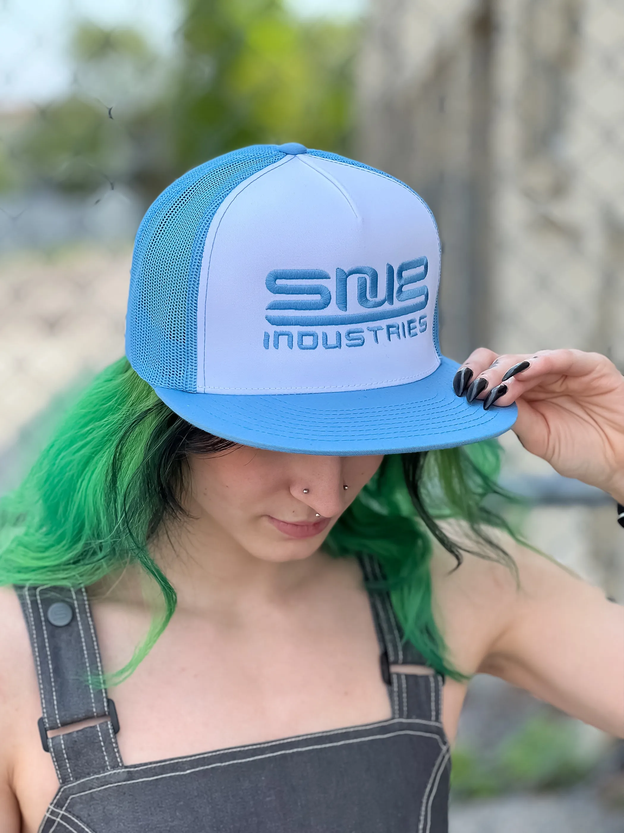 Snug - Industries - Blue Flat Brimmed Trucker Hat