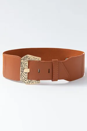 Stylish Retro Carved Square Buckle Belt