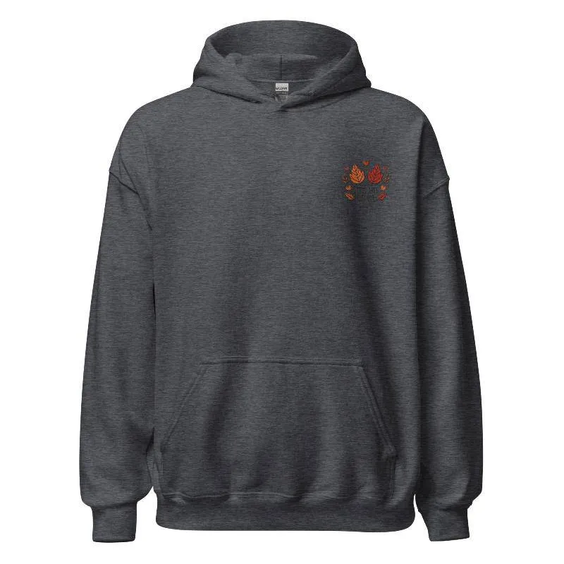 Unisex Fall Embroidered Hoodie – "Let's Fall In Love"