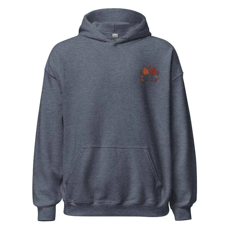 Unisex Fall Embroidered Hoodie – "Let's Fall In Love"