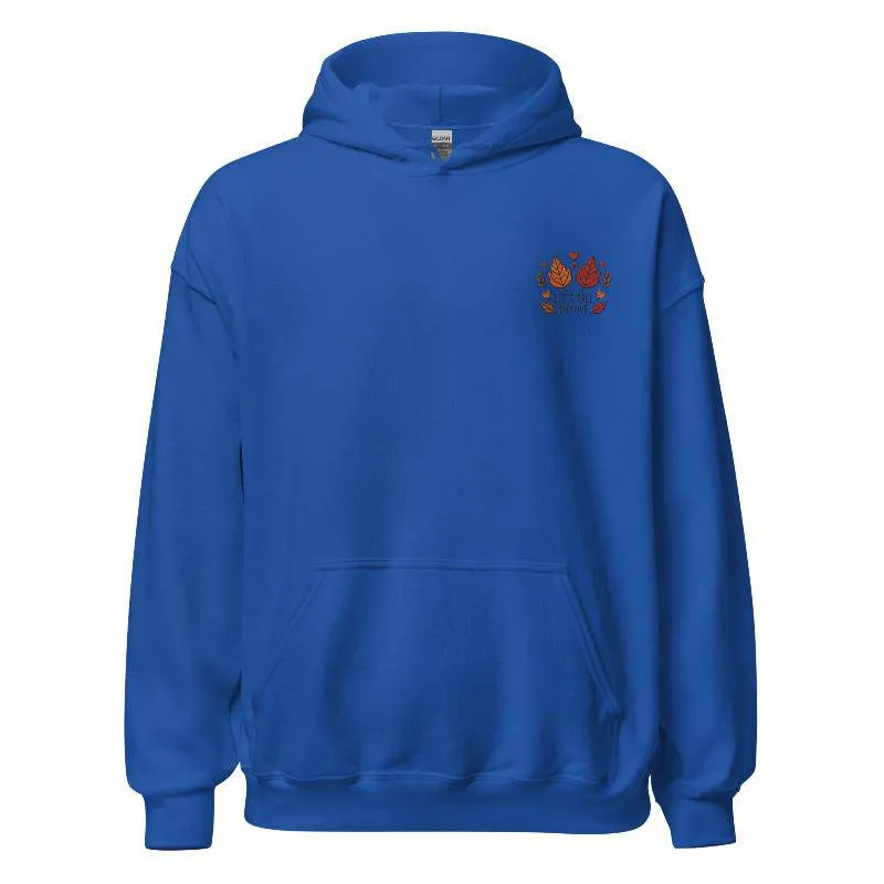 Unisex Fall Embroidered Hoodie – "Let's Fall In Love"