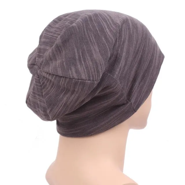 Unisex Hip Hop Skullies Beanies Hat Double Layer Warm Bonnet Caps
