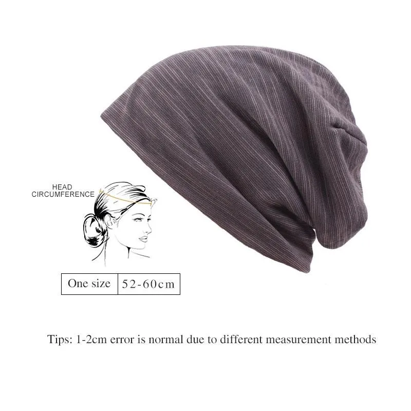 Unisex Hip Hop Skullies Beanies Hat Double Layer Warm Bonnet Caps