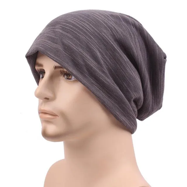 Unisex Hip Hop Skullies Beanies Hat Double Layer Warm Bonnet Caps
