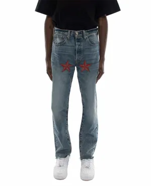 Vickie Washed Blue Jeans