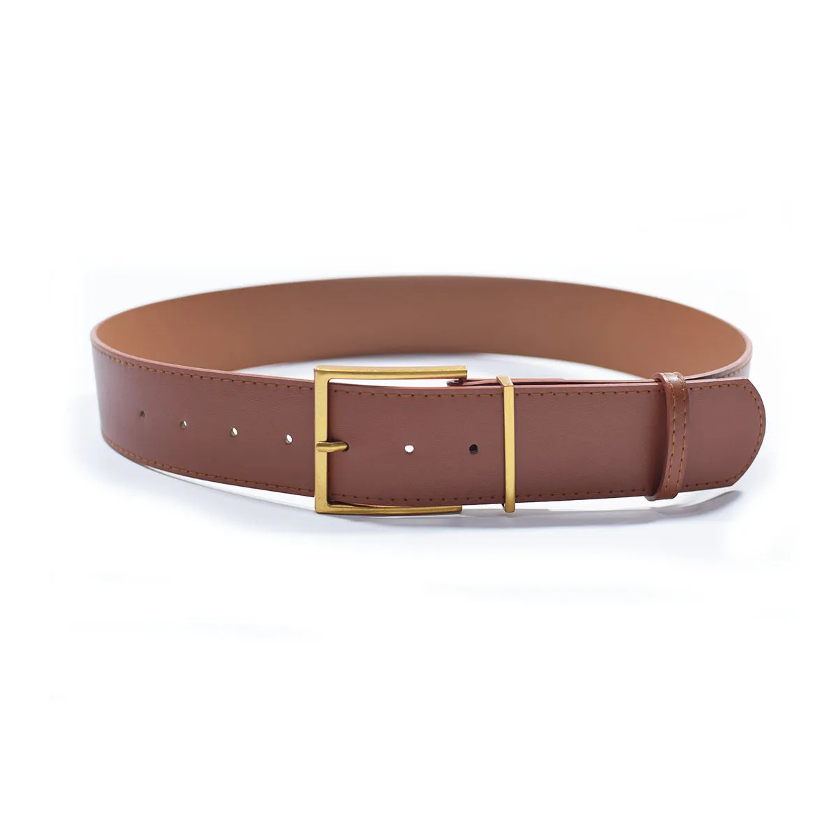 Waist Band With Wide Buckle Brown Belt JLTHB0224
