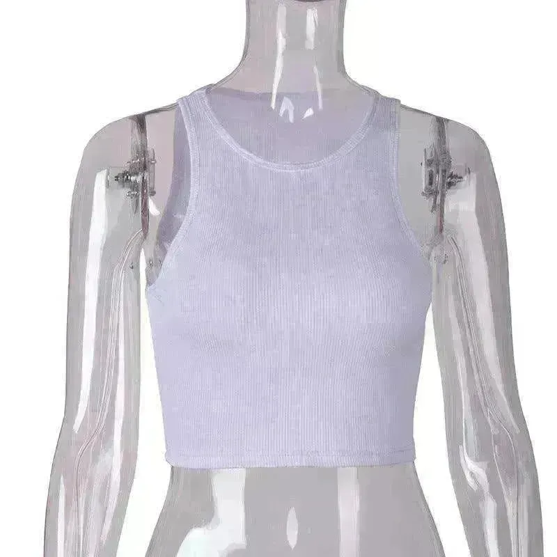 Women T-shirt Charming Sleeveless Camisole Crop Top Tank Top